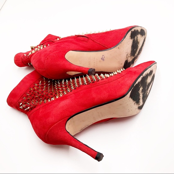 {ZARA} Suede Studded Ankle Boots - Picture 10 of 16